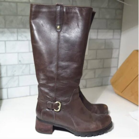 Naturalizer Tall Brown Genuine Leather Boots - Picture 2 of 16